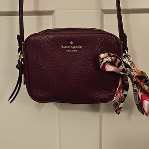 Kate Spade Camera Bag 2 Compartment Maroon